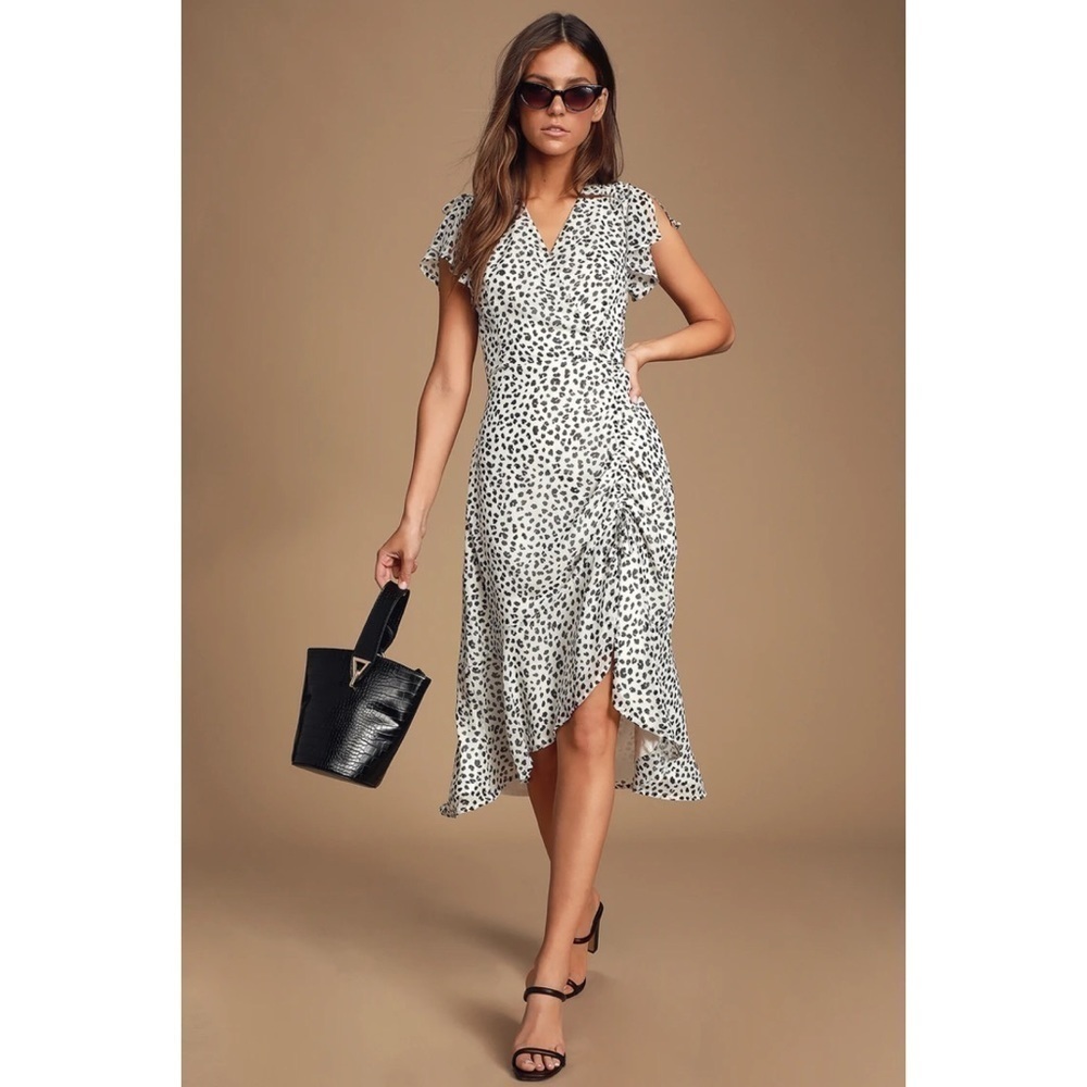 Lulu “Wild Ride” Leopard High Low Ruffle MaxiDress - Picture 5 of 9